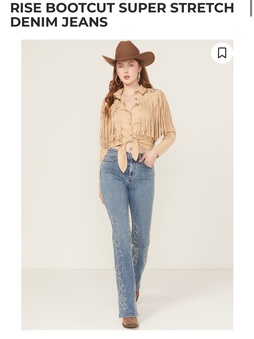 Idyllwind Light Blue Embroidered Bootcut Jeans